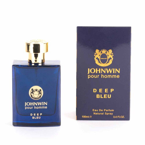 ادکلن دیپ بلو پور هوم ورساچه دیلان بلو100میل جانوین جکوینز | JOHNWIN POUR HOMME DEEP BLUE