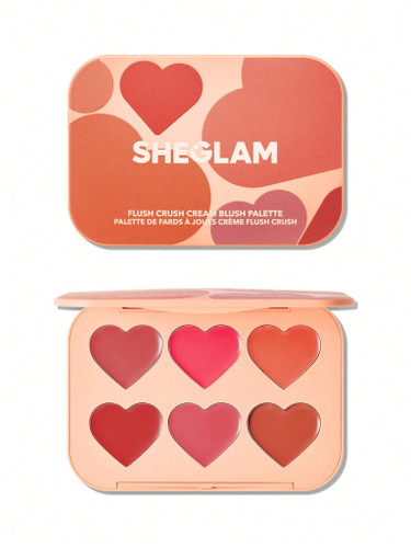 پالت رژگونه و رژلب کرمی مدل قلبی FLUSH CRUSH CREAM BLUSH PALETTE