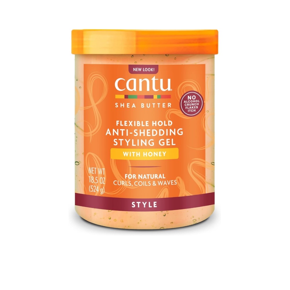 ژل حالت دهنده موی فر و مجعد کنتو با شی باتر و عسل cantu shea butter flexible hold anti shedding styling gel with honey