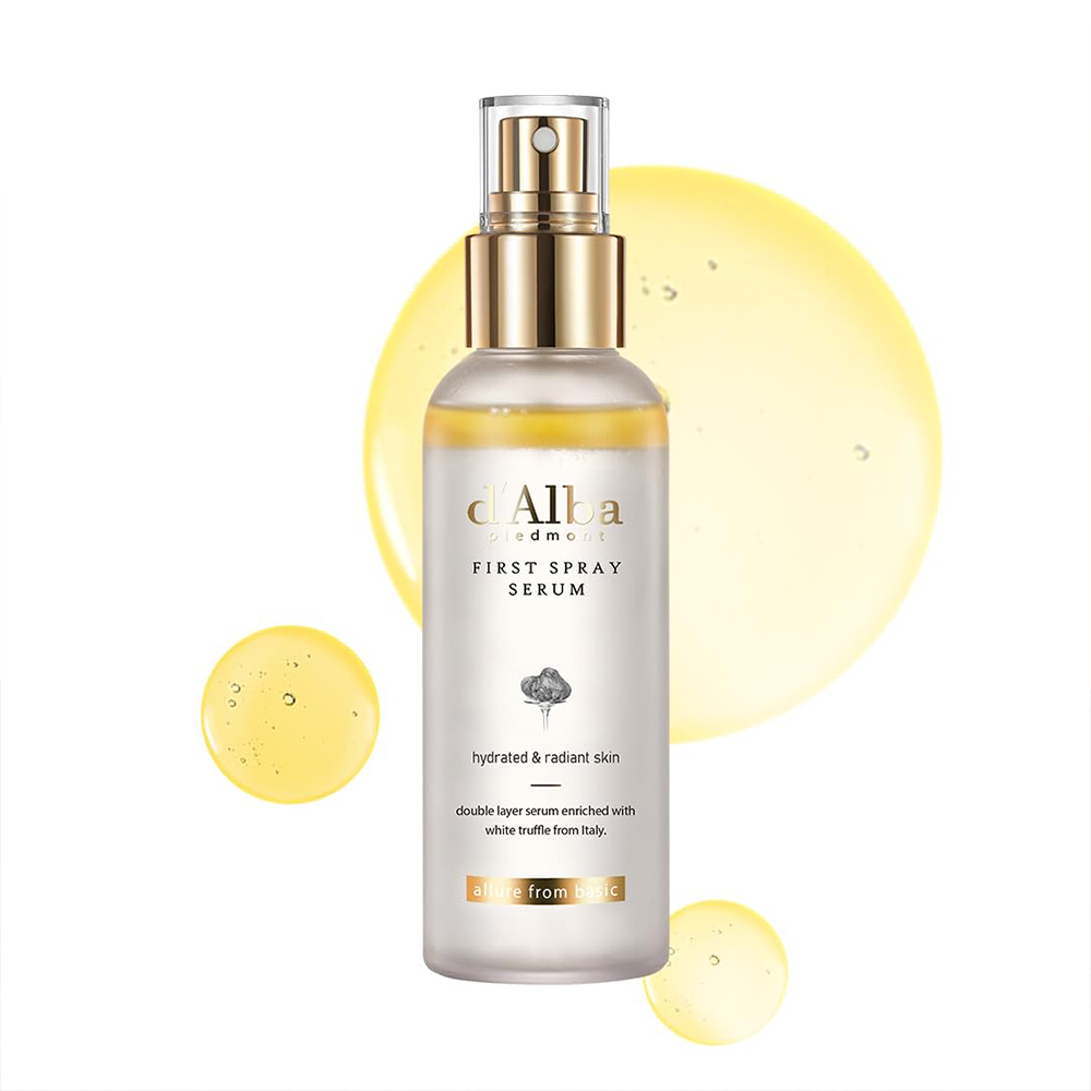 اسپری ترافل سفید د البا روشن کننده و مرطوب کننده پوست d’Alba White Truffle First Spray Serum حجم100میل