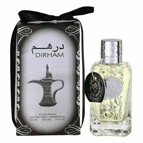 عطر ادکلن درهم نقره ای ارض زعفران حجم100میل