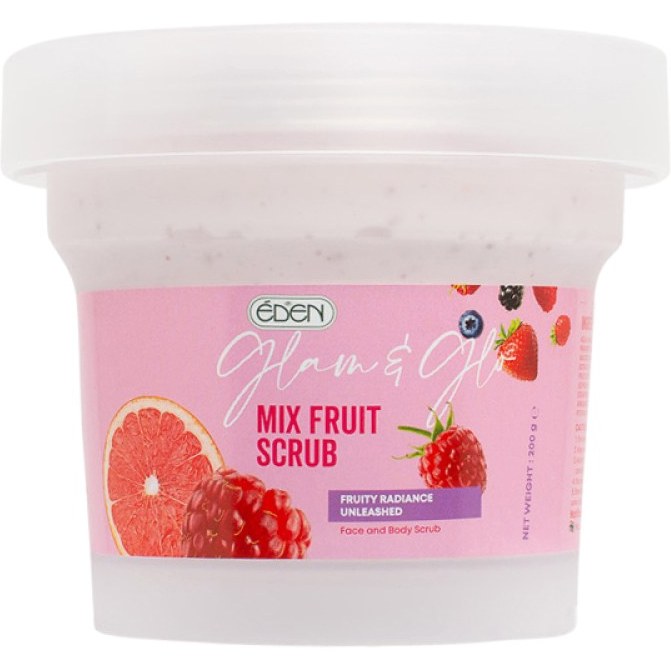 اسکراب لایه بردار صورت و بدن میوه های مخلوط ادن ۲۰۰گرم EDEN MIX FRUIT SCRUB