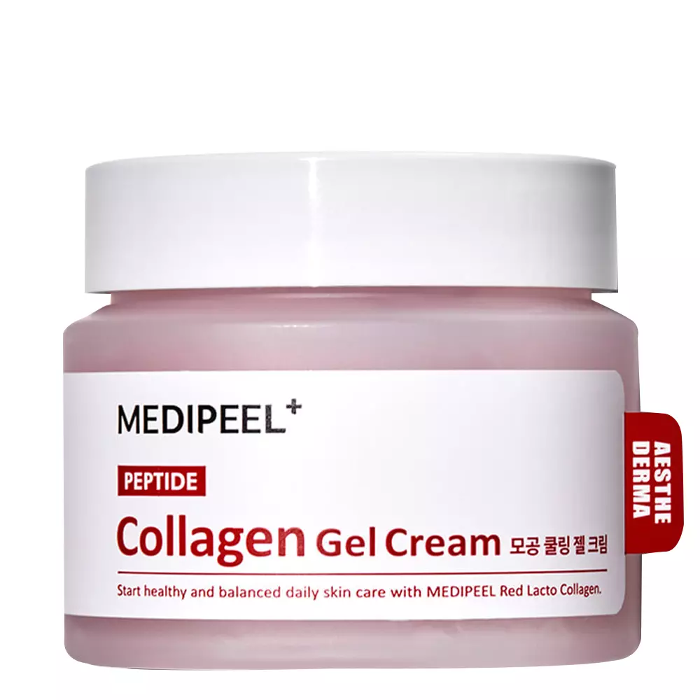 کرم ژل کلاژن پپتیدی مرطوب‌کننده و سفت‌کننده پوست مدی‌پیل مدل MEDIPEEL Red Lacto Collagen Hydro Gel Cream