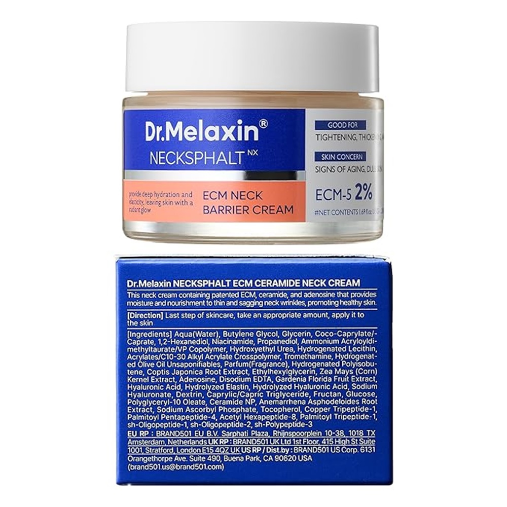 کرم لیفت و ضدچروک گردن با کمپلکس ECM دکتر ملاکسین Dr.Melaxin Necksphalt ECM Barrier Cream3 نمای ۲