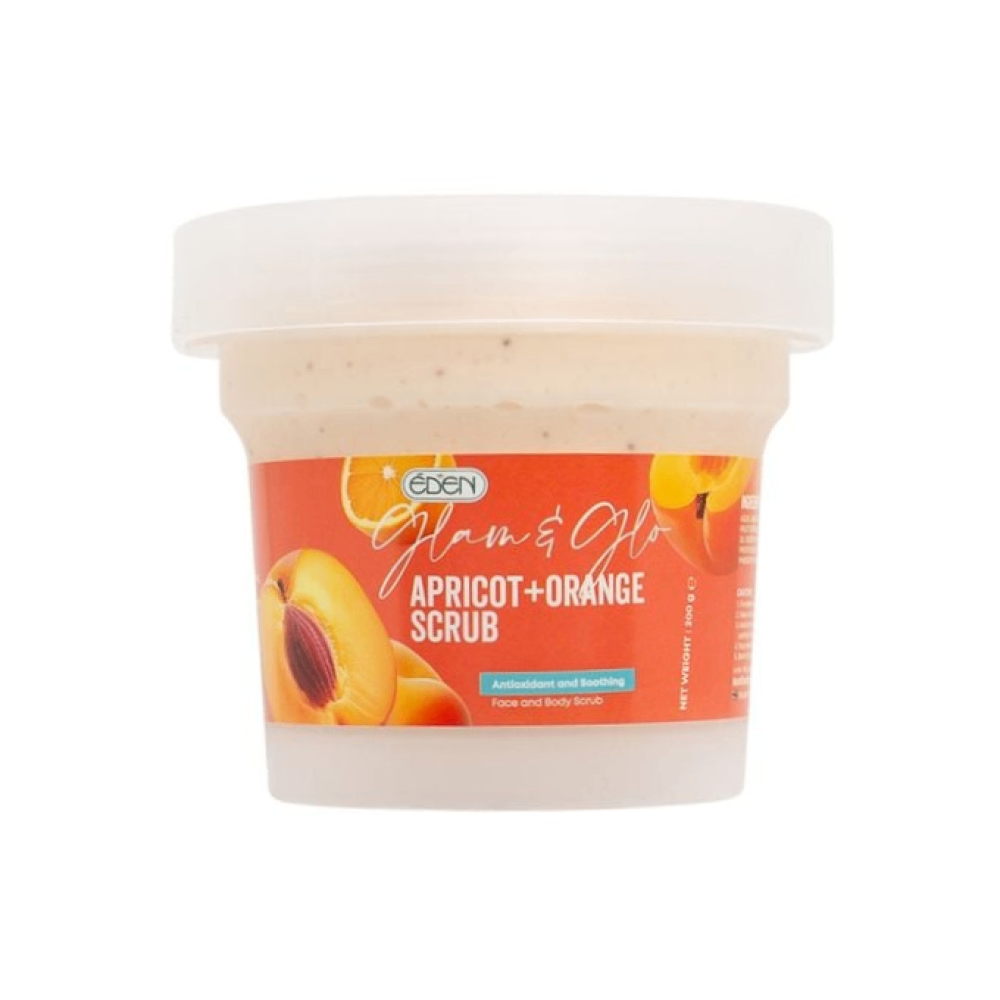 اسکراب لایه بردار صورت و بدن ادن با عصاره زردآلو و پرتقال 200گرم EDEN APRICOT+ORANGE SCRUB