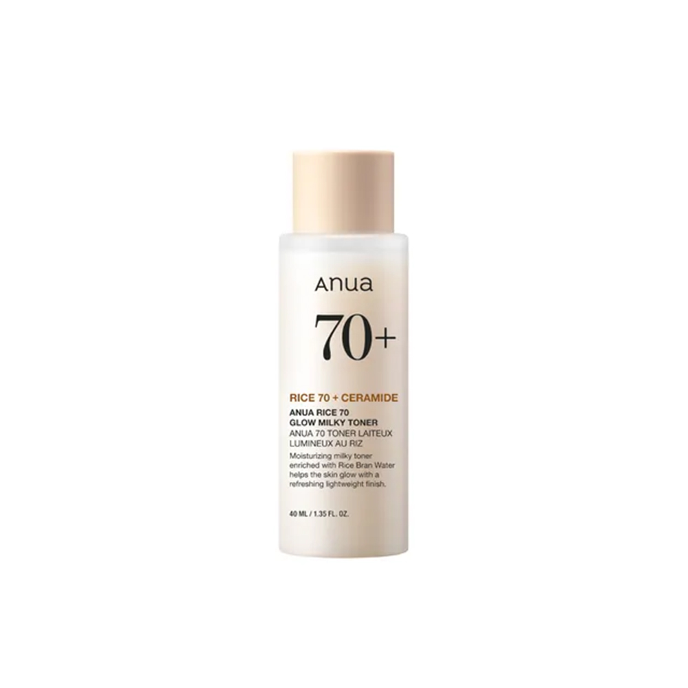 تونر شیری روشن‌ کننده برنج ۷۰٪ آنوا anua rice 70 glow milky toner 40ml