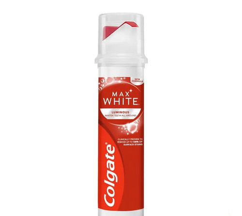 خمیردندان پمپی سفیدکننده مکس وایت Colgate Max White Luminous حجم 100 میل
