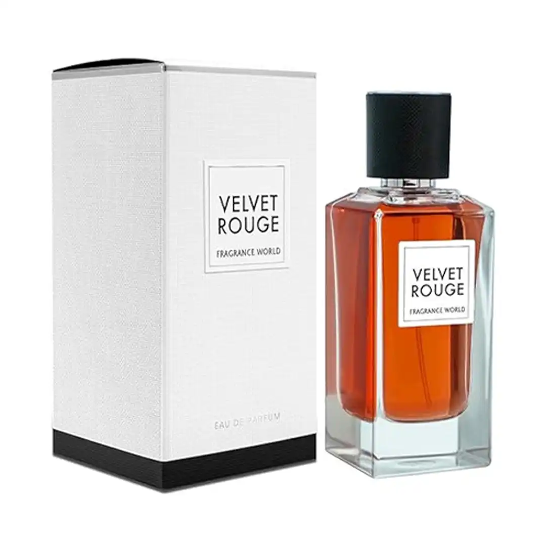 ادکلن ولوت رژ فرگرنس ورد مشابه رایحه ایو سن لورن رژ ولورس حجم 100 میلی لیتر اورجینال | Fragrance World Velvet Rouge