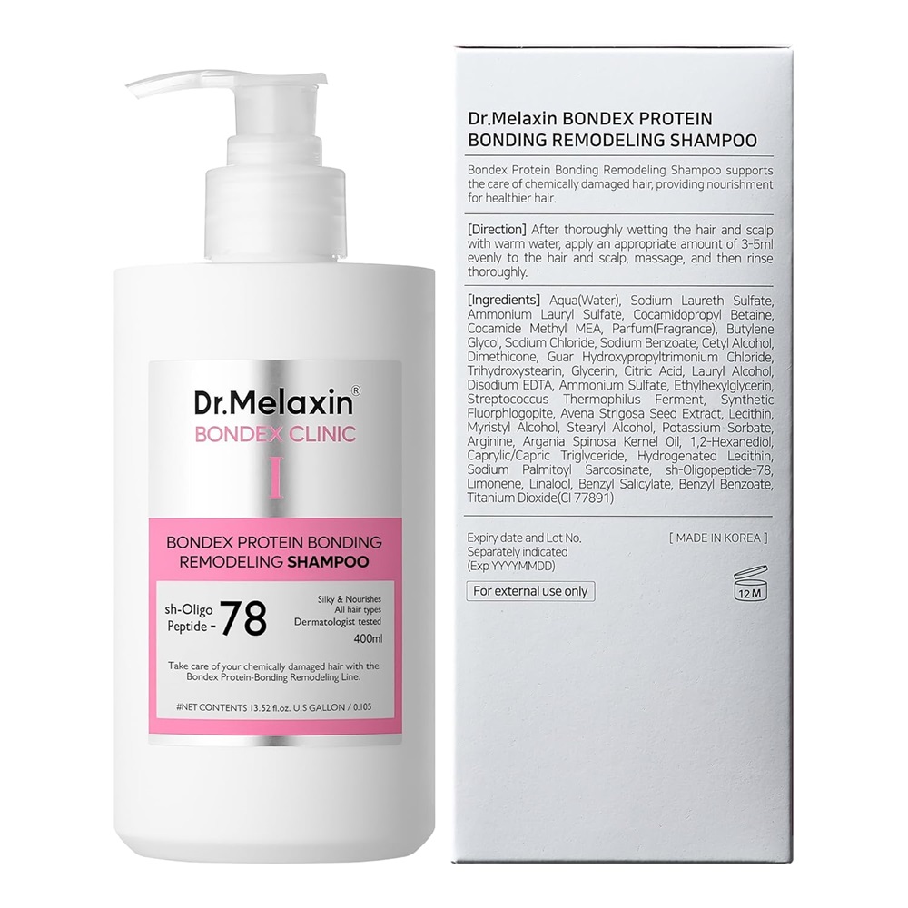 شامپو کراتینه و ترمیم‌کننده پیوند پروتئینی مو دکتر ملاکسین Dr.Melaxin Bondex Protein Bonding Remodeling Shampoo with Argan Oil نمای ۲