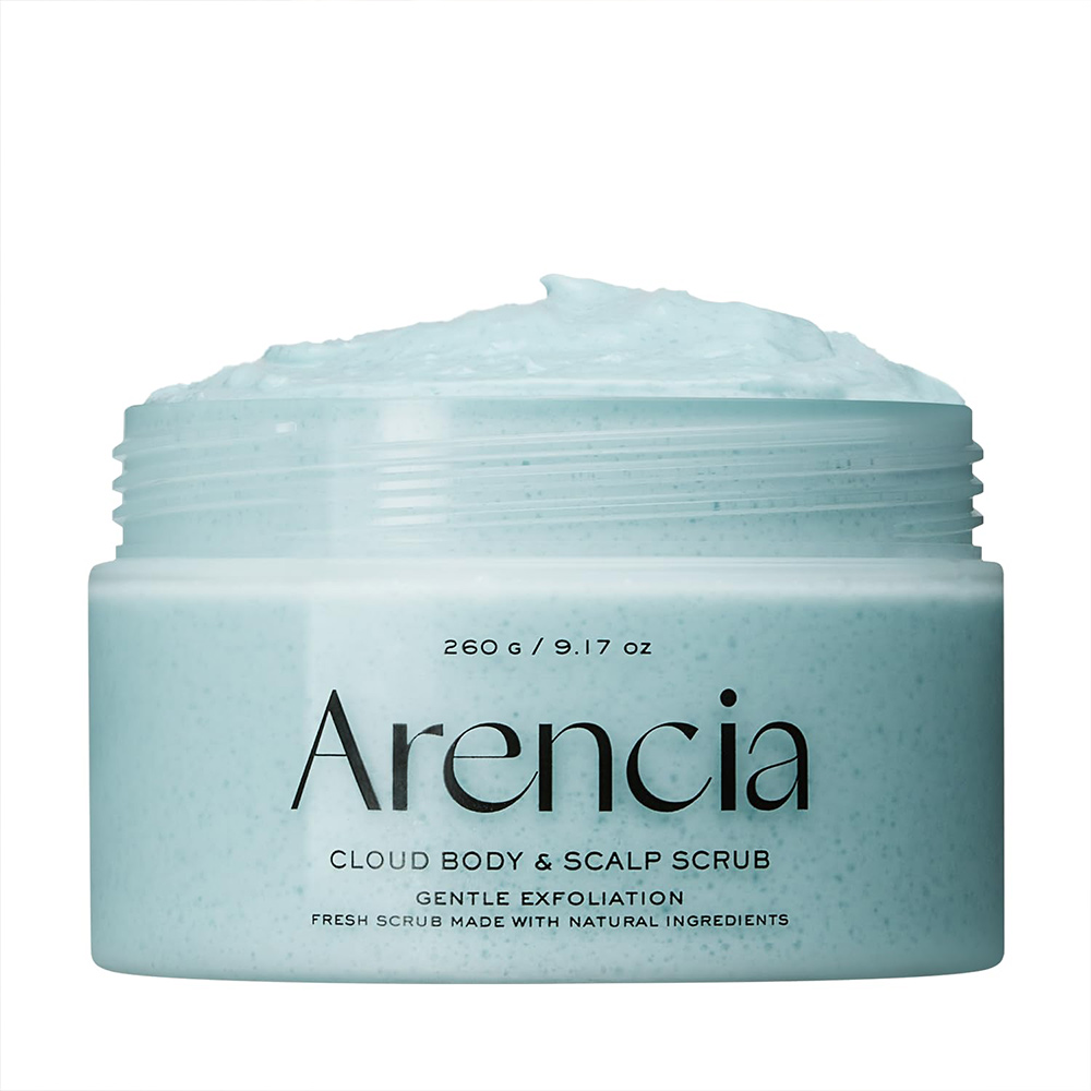 اسکراب کف سر و بدن سوسن و نعناع فرانسوی آرنسیا لایه بردار ملایم و پاک کننده عمقی پوست ARENCIA Fresh Cloud Body & Scalp Scrub French Mint & Lily