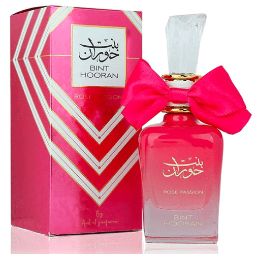 عطر ادکلن بنت حوران رز پشن صورتی ارض الزعفران Bint Hooran Rose Passion حجم100میل