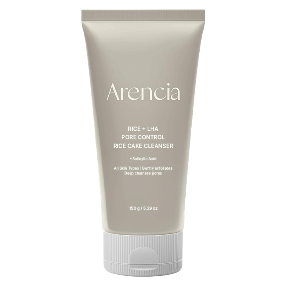 فوم شستشوی برنج و LHA آرنسیا لایه بردار ملایم، روشن کننده و کنترل منافذ  Arencia Rice + LHA Pore Control Rice Cake Cleanser