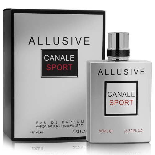 عطر ادکلن الوسیو کانال اسپورت شنل آلور هوم اسپورت فراگرنس ورد حجم۸۰میل Fragrance world Allusive Canale sport