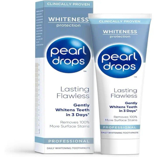 خمیر دندان سفیدکننده و محافظ مینای دندان پرل دراپس 75 میل | Pearl Drops Lasting Flawless Whitening Toothpaste 75ml