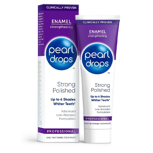 خمیر دندان سفیدکننده و تقویت مینای دندان پرل دراپس ۷۵ میل Pearl Drops Enamel Strengthening Whitening Toothpaste 75ml