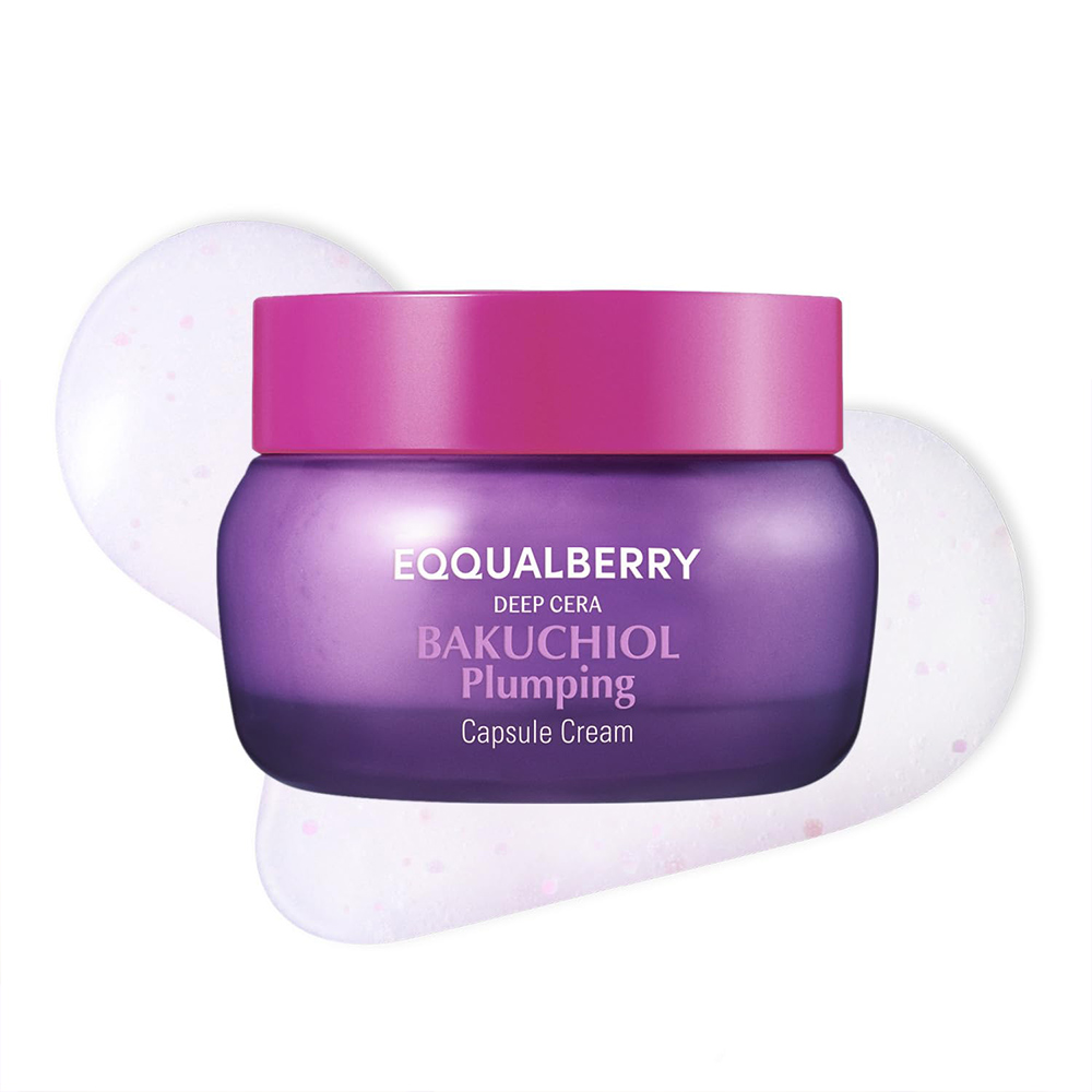 کرم کپسولی باکوچیول پلامپینگ اکوال بری ضد چروک و جوانساز پوست EQQUALBERRY Bakuchiol Plumping Capsule Cream