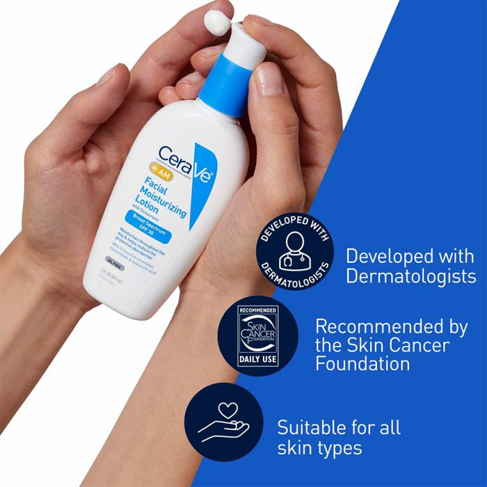 لوسیون مرطوب کننده روز SPF30 سراوی CeraVe AM Facial Moisturizing Lotion