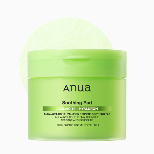 پد تونر آزلائیک اسید 10 درصد و هیالورون ضد جوش و تسکین دهنده آنوا Anua Azelaic 10 Hyaluron Redness Soothing Pad