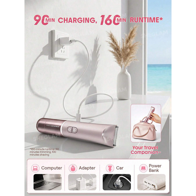 شیور (ماشین اصلاح) دو سر صورت، بدن و بیکینی به تضمین اصالتsmooth moves dual-head electric bikini trimmer
