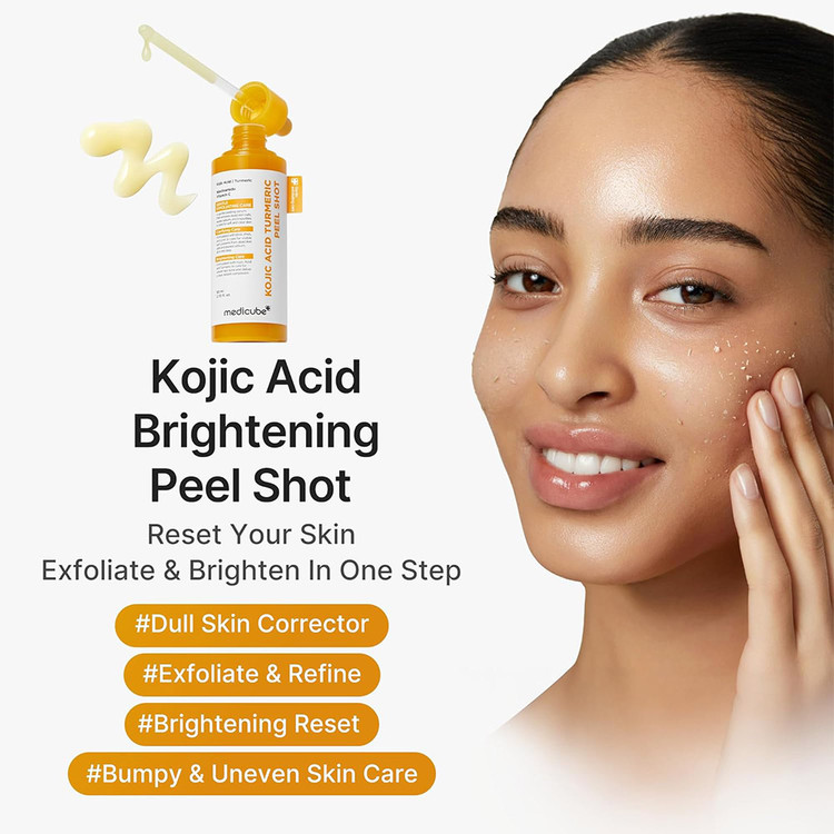 سرم پیل شات کوجیک اسید و زردچوبه مدی کیوب Medicube Peel Shot Kojic Acid & Turmeric Exfoliating Peel اصلی
