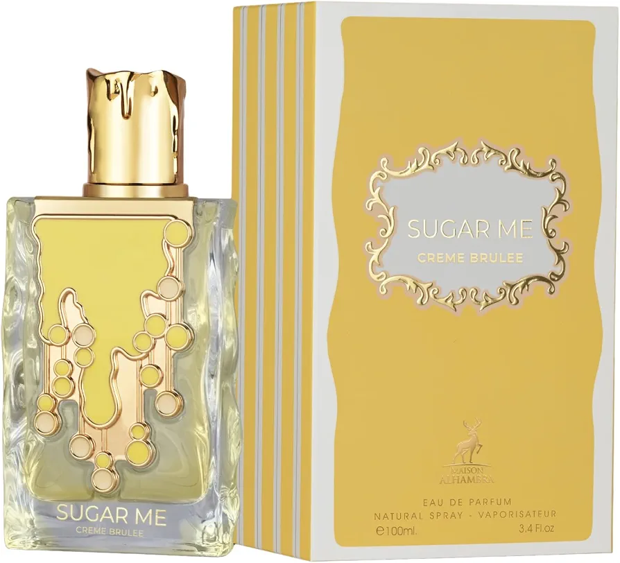 عطر شوگر می کرم بروله ۱۰۰ میلی‌لیتر ادو پرفیوم - زنانه و مردانه | عطر شیرین چوبی، زعفرانی، کهربایی و چوب‌های باستانی از برن الحمبرا