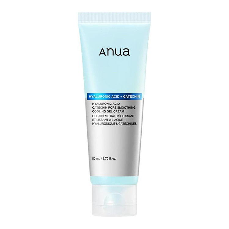 ژل کرم کاتچین آنوا هیالورونیک اسید آبرسان و خنک کننده ANUA Catechin Hyaluronic Acid Catechin Gel Cream, Pore Smoothing Cooling Gel Cream