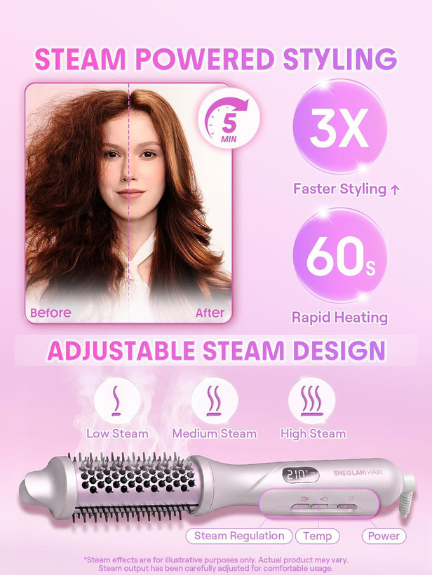 برس پیچ بخار نانو اصلی مدل Hydra Shot Steam Blowout Brush سایز 38 میلی متر