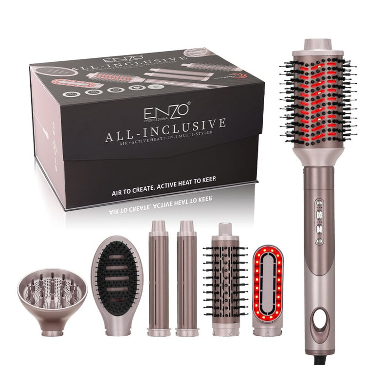 ست حالت دهنده موی مادون قرمز ENZO EN 507 – ابزار حالت دهنده حرفه ای 6 کاره_ENZO EN 507 Infrared Hair Styler Set – 6-in-1 Professional Styling Tool