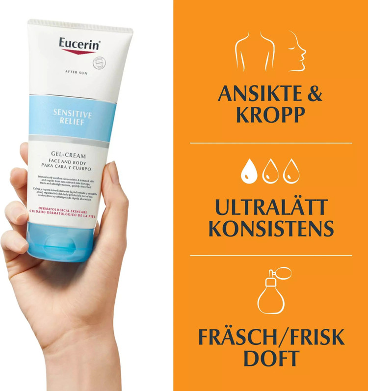 ژلکرم افترسان اوسرین ترمیم سلولی و تسکیندهنده پوست بعد از آفتاب Eucerin After Sun Sensitive Relief Gel-Creme Face & Body
