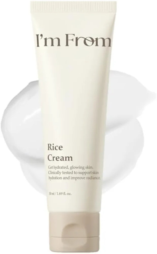 کرم برنج، مرطوب کننده صورت با آب برنج و سرامید، کرم لایه بردار سبک برای پوست خشک و مختلط