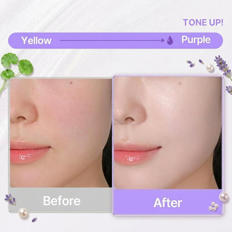ضدآفتاب تون آپ اصلی روشن کننده و ضدلک Beauty of joseon Stay Fresh Tone-Up Sunscreen Centella + Ceramide SPF 50+ PA++++, Purple