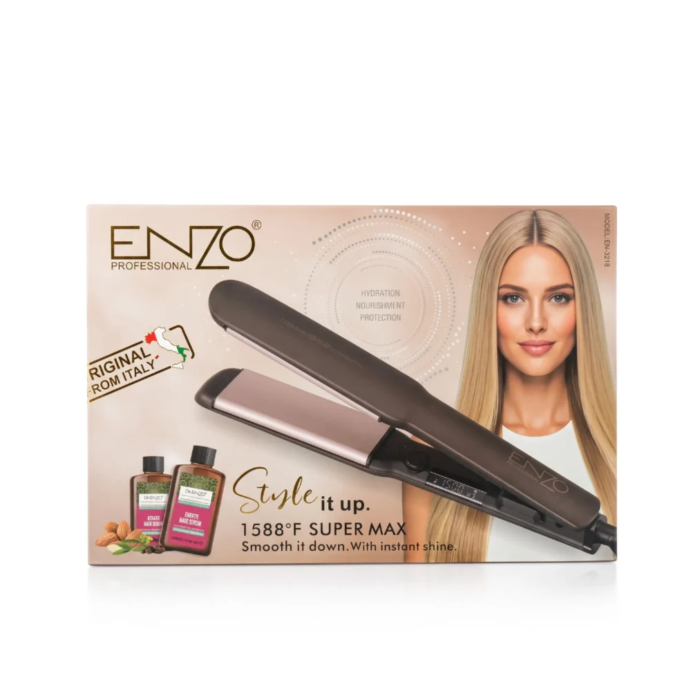 اتو مو تیتانیومی EN 3218 انزو همراه با روغن – ENZO EN-3218 Professional Style It Up