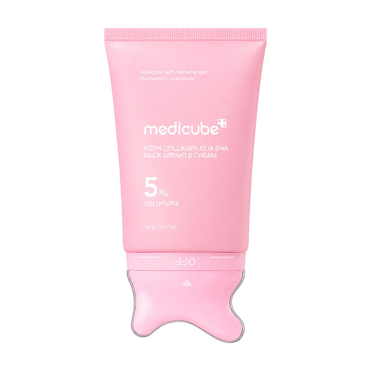 کرم گردن مدی کیوب PDRN کلاژن گواشا اصل ۹۰ گرم | medicube PDRN Collagen Gua Sha Neck Wrinkle Cream