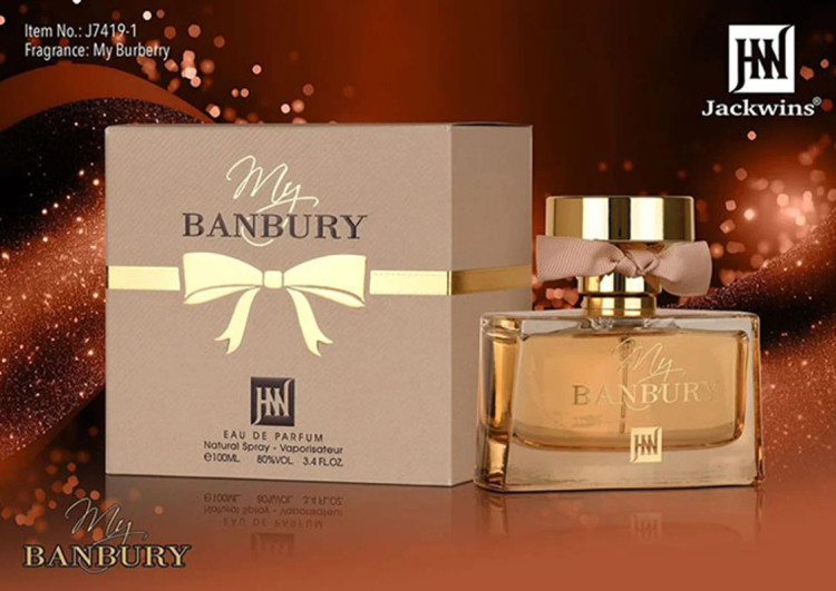 عطر ادکلن زنانه مای باربری جکوینز حجم۱۰۰میل (Jackwins My Burberry)