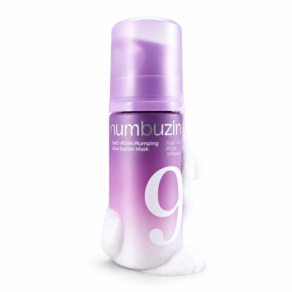 ماسک حبابی حجم دهنده و درخشان کننده PDRN و +NAD شماره .9 NAD+ PDRN Plumping Glow Bubble