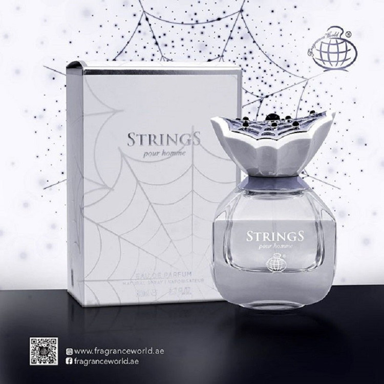 عطر ادکلن مردانه استرینگ پور هوم مشابه Gaya Anfas فراگرنس ورد حجم۸۰میلStrings Pour Homme