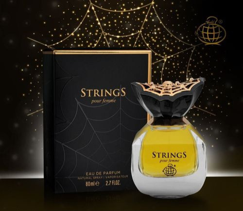 ادکلن استرینگز طلایی فراگرنس ورد Strings pour femme Fragrance World (عشق انفاس Ishq Anfas) حجم 80 میل